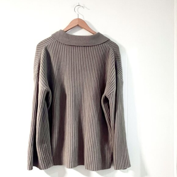 The Kate cardigan in oatmeal tan small - Picture 6 of 12